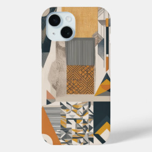 Coque Pour iPhone 15 Conception de boîtier téléphonique Abstrait géomét