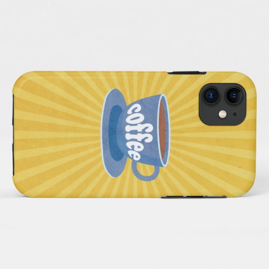 Coques Case-Mate iPhone Conception de café rétro (Dos (Horizontal))