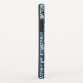 Coques Case-Mate iPhone Conception de camouflage numérique bleu marine (Dos/Droite)