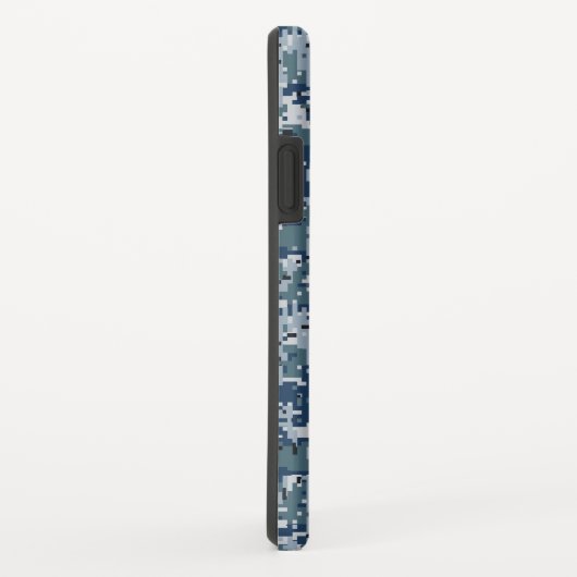 Coques Case-Mate iPhone Conception de camouflage numérique bleu marine (Dos/Droite)