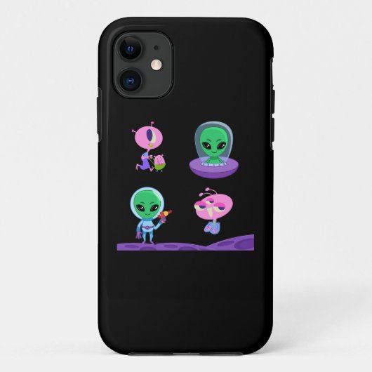 Coques Case-Mate iPhone Conception de caractères Aliens 3D (Dos)