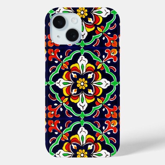 Coques Case-Mate iPhone Conception de carreau en terre cuite Talavera mexi (Verso)