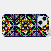 Coques Case-Mate iPhone Conception de carreau en terre cuite Talavera mexi (Verso (horizontal))