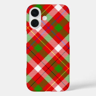 Coques iPhone 16 Conception de carreaux en flanelle rouge vert blan