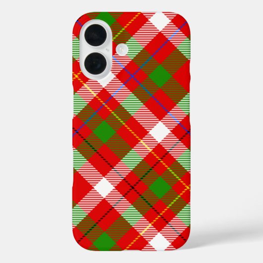 Coques Case-Mate iPhone Conception de carreaux en flanelle rouge vert blan (Verso)