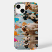 Coques Case-Mate iPhone Conception de célébration d'anniversaire de chiots (Verso)