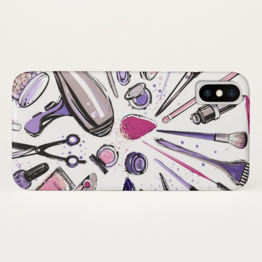 Coques Case-Mate iPhone Conception de cercle de maquillage (Dos (Horizontal))