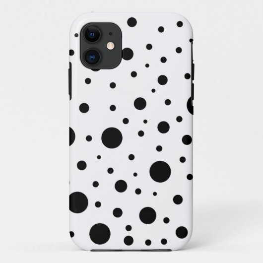 Coques Case-Mate iPhone Conception de cercle noir et blanc (Dos)