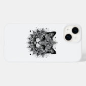 Coques Case-Mate iPhone Conception de chat à motif mandala (Verso (horizontal))