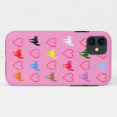 Coques Case-Mate iPhone Conception de chat d'amour (Dos (Horizontal))