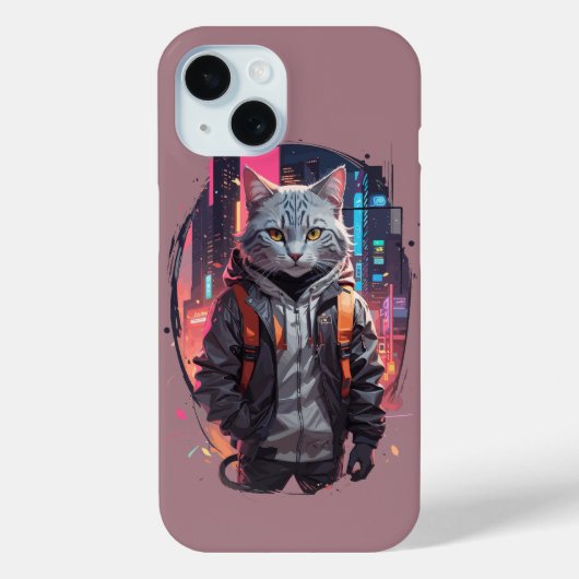 Coques Case-Mate iPhone Conception de chat de rue urbaine (Verso)