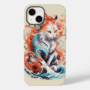 Coque Pour iPhone 14 Conception de chat mignon dans le style néo-tradit