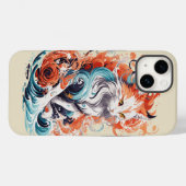 Coques Case-Mate iPhone Conception de chat mignon dans le style néo-tradit (Verso (horizontal))