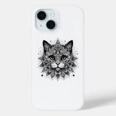 Coques Case-Mate iPhone Conception de chat Motif Mandala (Verso)