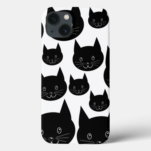 Coques Case-Mate iPhone Conception de chats monochromes. (Verso)