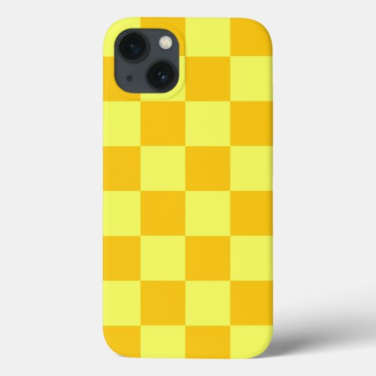Coques Case-Mate iPhone Conception de chèques jaune clair et foncé (Verso)
