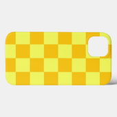 Coques Case-Mate iPhone Conception de chèques jaune clair et foncé (Verso (horizontal))