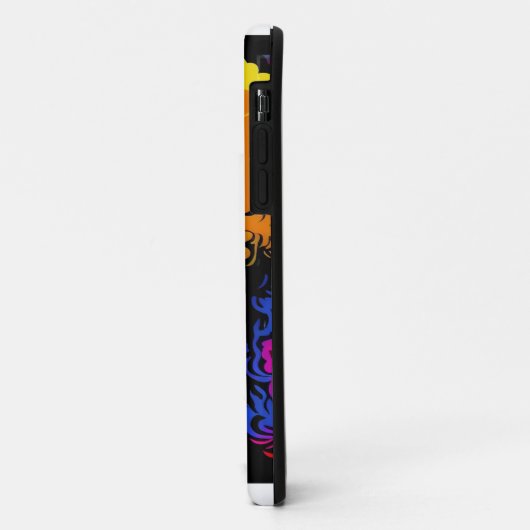 Coques Case-Mate iPhone Conception de chien de caniche psychédélique (Dos/Gauche)