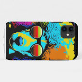 Coques Case-Mate iPhone Conception de chien de caniche psychédélique (Dos (Horizontal))
