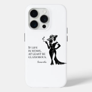 Coque iPhone 15 Pro Conception de citation de style glamour personnali