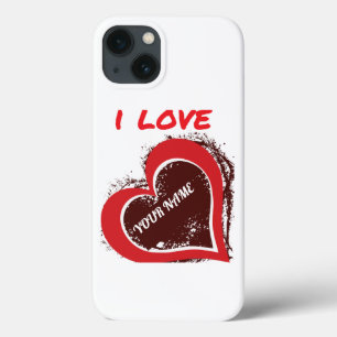 Case-Mate iPhone Case Conception de cœur d'amour Grunge modifiable – Ajo