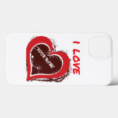 Coques Case-Mate iPhone Conception de cœur d'amour Grunge modifiable – Ajo (Verso (horizontal))