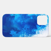 Coques Case-Mate iPhone Conception de couleur Abstraite bleue solide (Verso (horizontal))