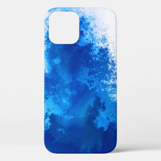 Coques Case-Mate iPhone Conception de couleur Abstraite bleue solide (Verso)
