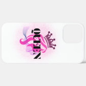 Coques Case-Mate iPhone Conception de couronne de reine rose – Puissance f (Retour (horizontal))