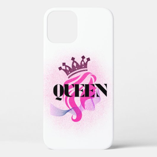 Coques Case-Mate iPhone Conception de couronne de reine rose – Puissance f (Verso)