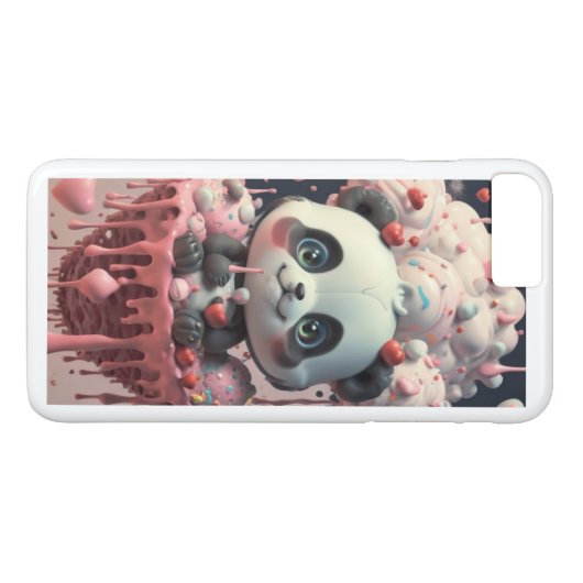Coques Case-Mate iPhone Conception de couverture iPhone Panda joueuse (Dos (Horizontal))