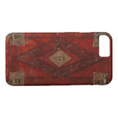 Coques Case-Mate iPhone Conception de couverture médiévale gravée en cuir  (Dos (Horizontal))