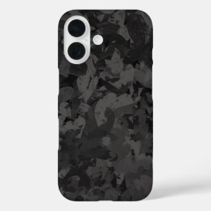 Coques iPhone 16 Conception de design graphique abstrait noir et gr