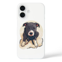 Conception de dessin animé de chiot Pitbull mignon