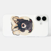 Coques Case-Mate iPhone Conception de dessin animé de chiot Pitbull mignon (Verso (horizontal))
