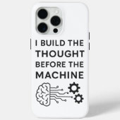 Coques Case-Mate iPhone Conception de devis AI - Pensée avant la machine (Verso)