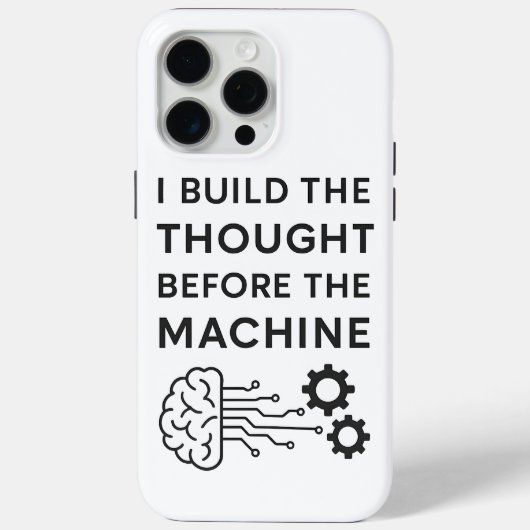 Coques Case-Mate iPhone Conception de devis AI - Pensée avant la machine (Verso)