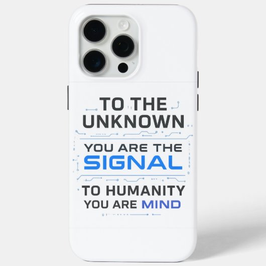 Coques Case-Mate iPhone Conception de devis AI - Signal à l'esprit inconnu (Verso)