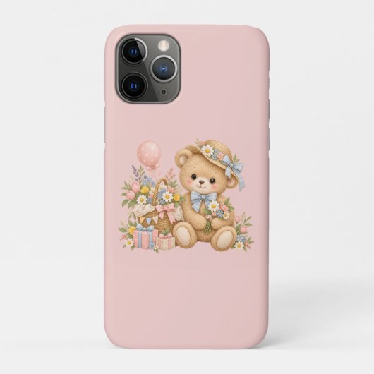 Coques Case-Mate iPhone Conception de fête de nounours mignon (Dos)