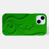 Coques Case-Mate iPhone Conception de feuille minimale verte (Verso (horizontal))