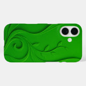Coques Case-Mate iPhone Conception de feuille minimale verte (Verso (horizontal))