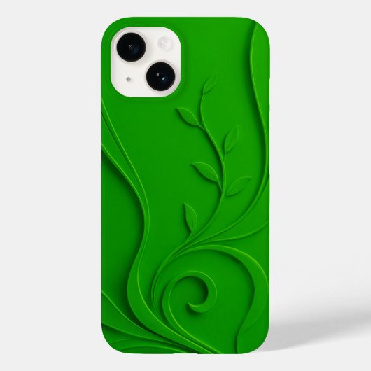 Coques Case-Mate iPhone Conception de feuille minimale verte (Verso)