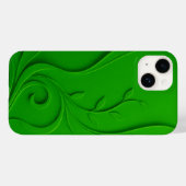 Coques Case-Mate iPhone Conception de feuille minimale verte (Verso (horizontal))