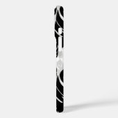 Coques Case-Mate iPhone Conception de feuille noir blanc (Verso / Gauche)
