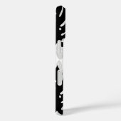 Coques Case-Mate iPhone Conception de feuille noir blanc (Verso / Droite)