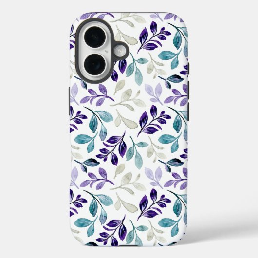 Coques Case-Mate iPhone Conception de feuilles d'aquarelle harmonieuses  (Verso)