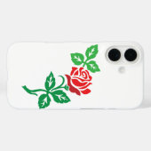 Coques Case-Mate iPhone Conception de fleur de rose rouge – Beauté florale (Verso (horizontal))