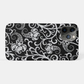 Coques Case-Mate iPhone Conception de fleurs de dalmatien noir mignon (Dos (Horizontal))