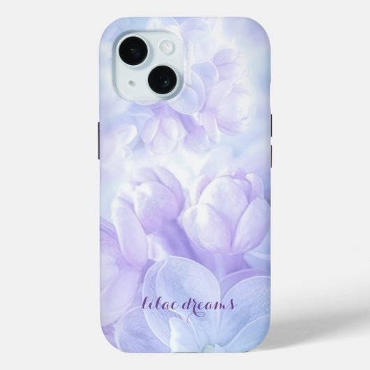Coques Case-Mate iPhone Conception de fleurs de lilas violet clair élégant (Verso)