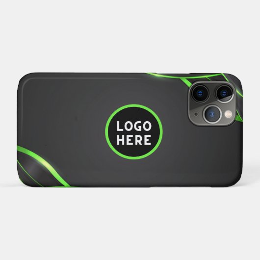 Coques Case-Mate iPhone Conception de fluide abstrait noir et vert | Ajout (Dos (Horizontal))